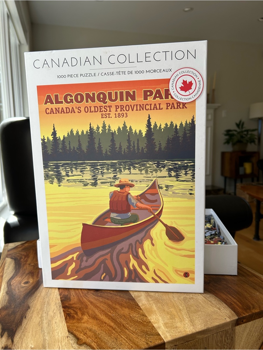 Algonquin Park Puzzle - Orange & Yellow Canoe Scene